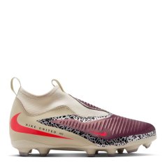 Nike Phantom 6 Academy High Juniors Firm Ground Football Boots Burgundy/Print