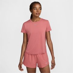 Nike Dri-FIT One Women's Standard Fit Short-Sleeve Top Canyon Pink/Blk