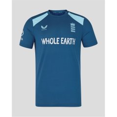 Castore Mens 26/27 England Cricket Training Short Sleeve Performance T-Shirt Ensign/AiryBlue
