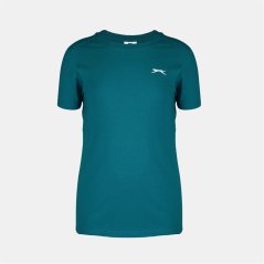 Slazenger Junior Boys Plain Tee shirt Teal