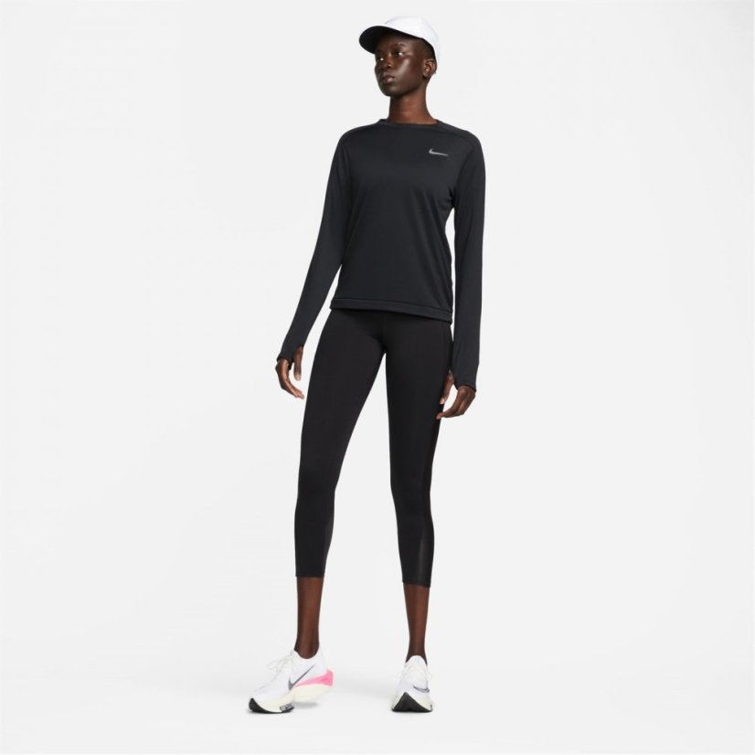 Nike DF Pacer Crew Womens Black/Silver