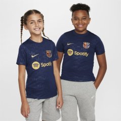 Nike Barcelona Academy Pro Home Pre Match Shirt 2024 2025 Juniors Blue