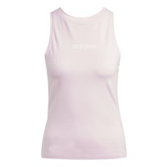 adidas Essentials Linear Slim Cotton Tank Top Womens Clear Pink