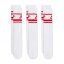 Nike Sportswear Dri-FIT Everyday Essential Crew Socks (3 Pairs) White/Red