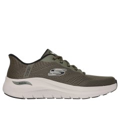 Skechers Men's Arch Fit Low-Top Trainers Olive