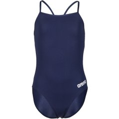 Arena Girls Solid Team Challenge Swimsuit Navy/White