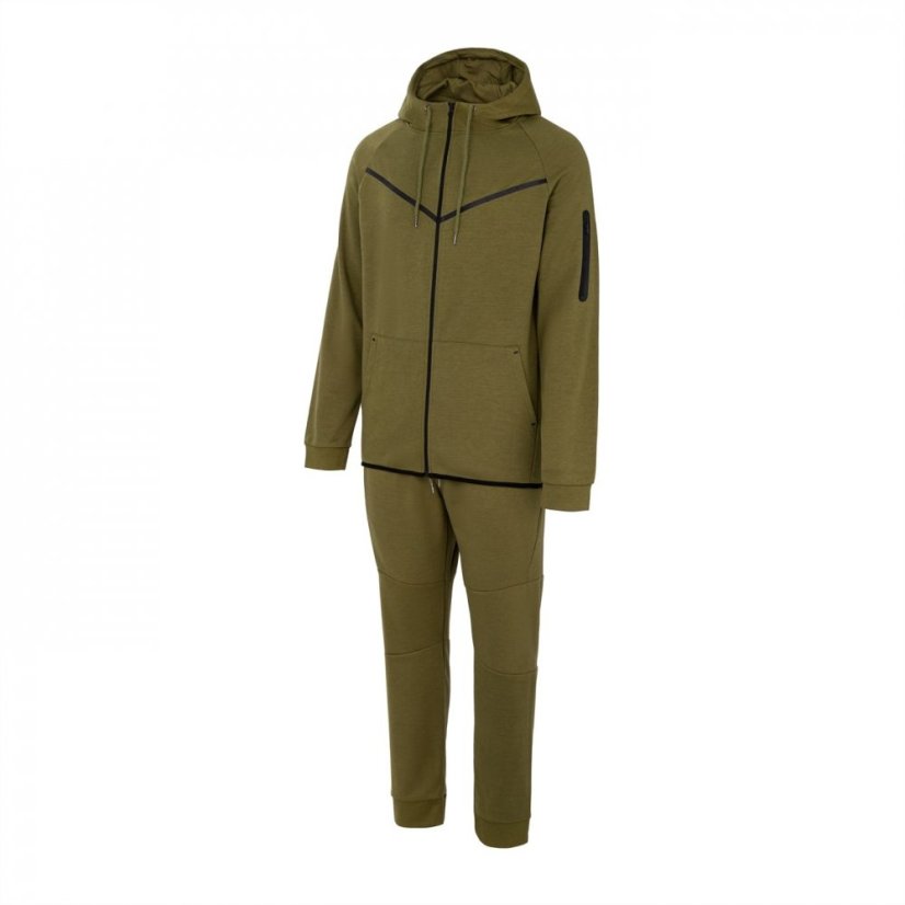 Fabric Zip Tracksuit Olive
