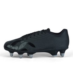 Canterbury Stampede Groundbreak Pro Mens Soft Ground Rugby Boots Black/silver
