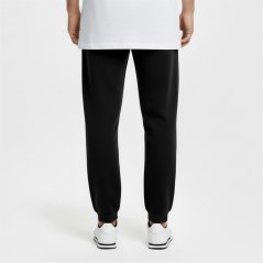 Slazenger Cuffed Fleece Jogging Bottoms Mens Black