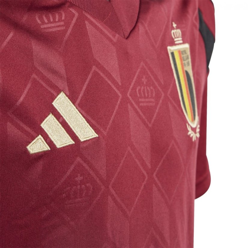 adidas Belgium Home Shirt 2024 Juniors Burgendy