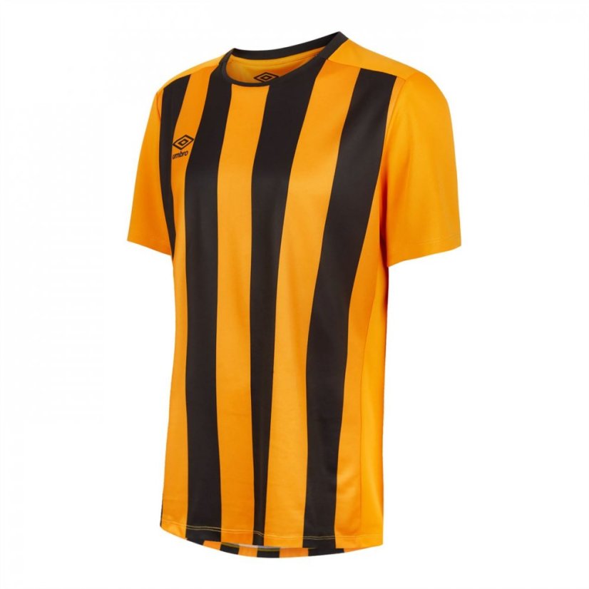 Umbro Short Sleeve Stripe Jersey Mens Amber/Black