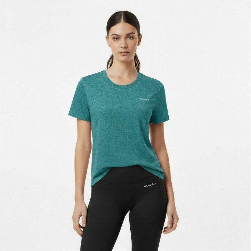 USA Pro Tech C Tee Womens Teal