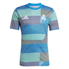 adidas Real Madrid Pre Match Shirt 2025 2026 Adults Blue