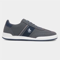 Original Penguin Men's Gaz Court Trainers Charcoal