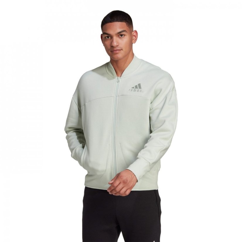 adidas Studio Lounge Fleece Track Mens Green