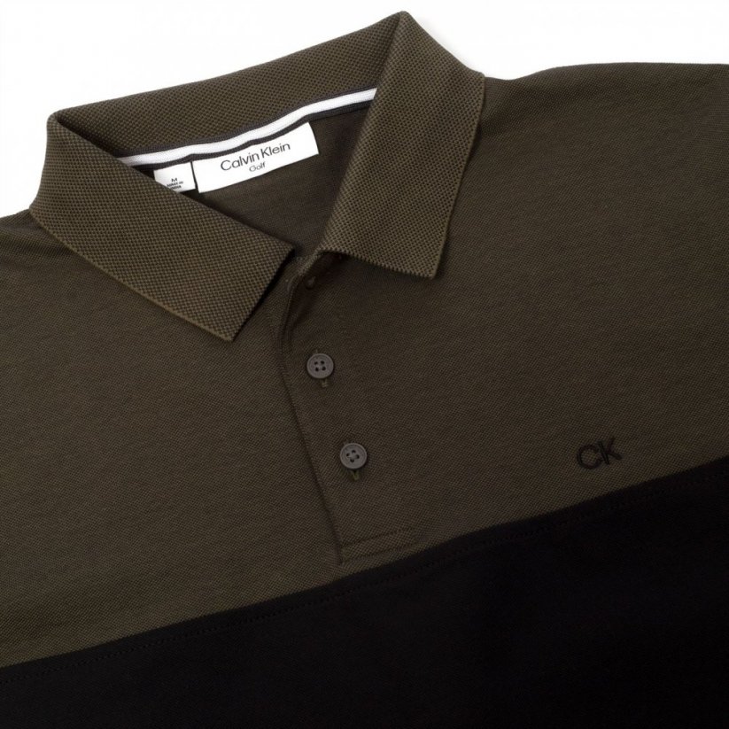 Calvin Klein Golf Block Polo Shirt Olvm-Blk