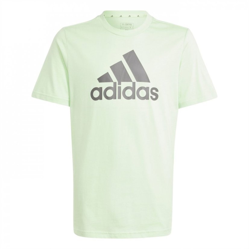 adidas Logo T Shirt Junior Lime Green