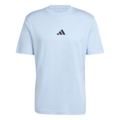 adidas Essentials Single Jersey Logo pánske tričko Glow Blue SL