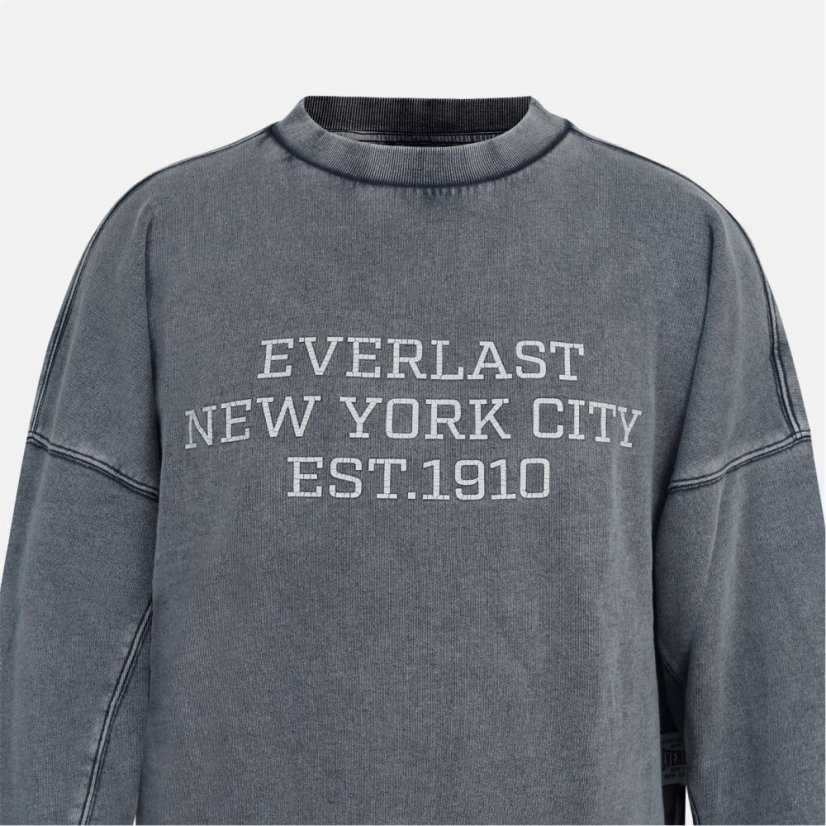 Everlast Men's NYC Crew Sweatshirt Washed Grey