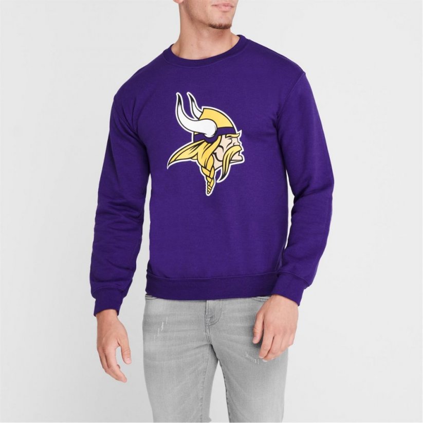 NFL Logo Crew Sweatshirt Mens Vikings