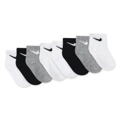 Nike Nike 8Pk Qrt Sock In99 White/Dark Gray
