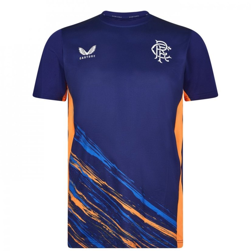 Castore Rangers Training Top Mens Navy/Orange