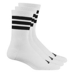 adidas 3-Pack Crew Socks Adults White/Black 3S