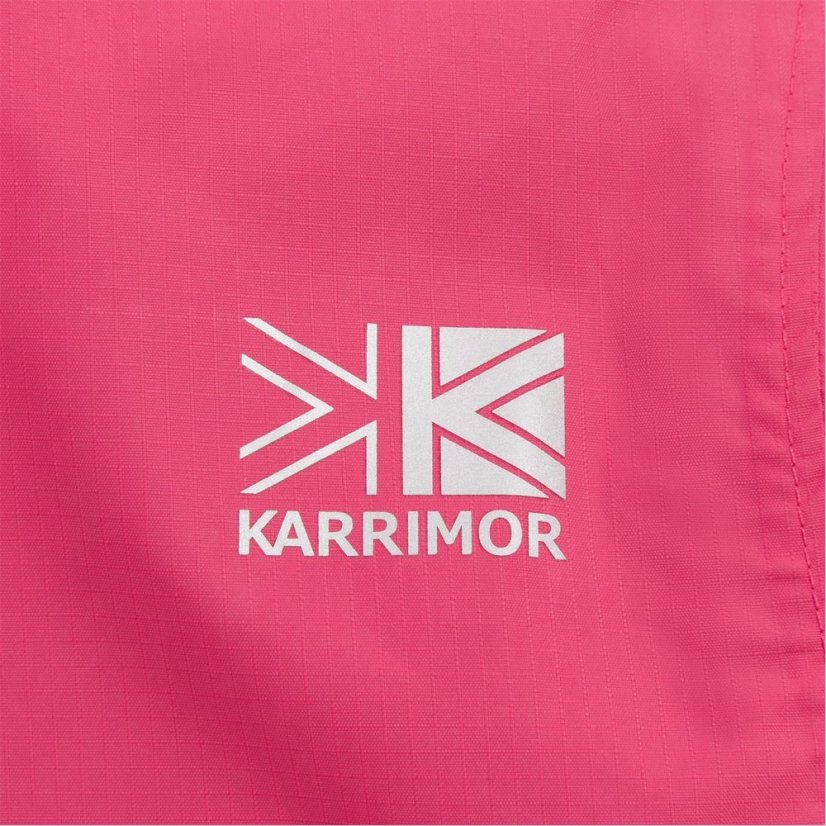 Karrimor Kids' Half Zip Windproof Hooded Long Sleeve Softshell Jacket Pink/Printing