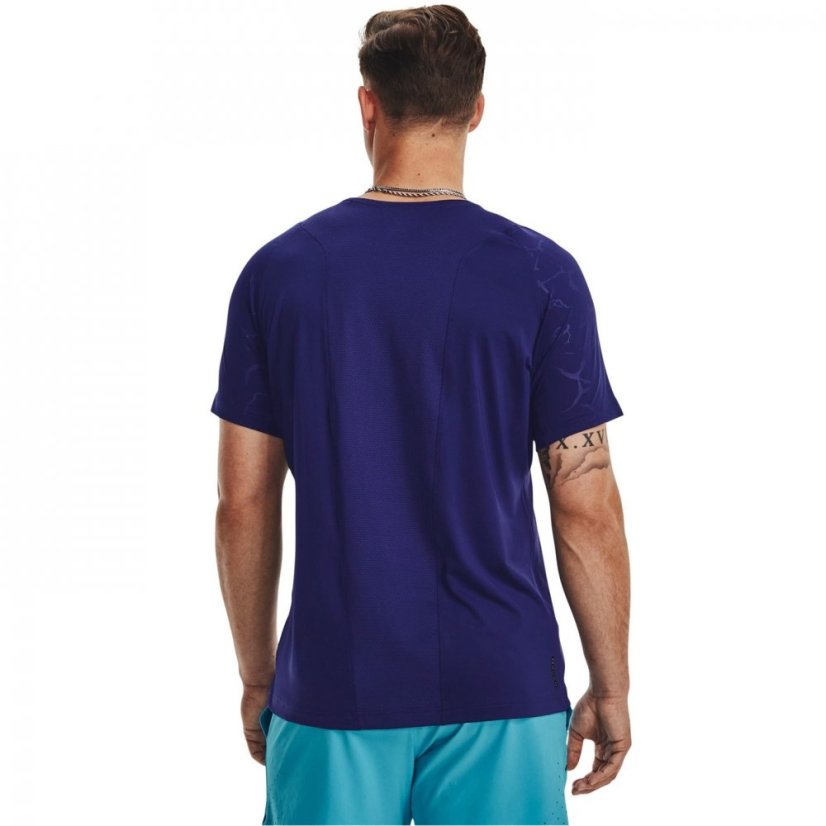 Under Armour Rush Short Sleeve Top Mens Sonar Blue