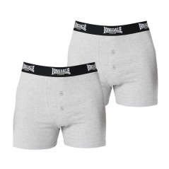 Lonsdale 2 Pack Boxer pánské šortky Grey