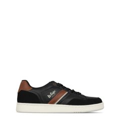 Lee Cooper Low Top Trainers Mens Black