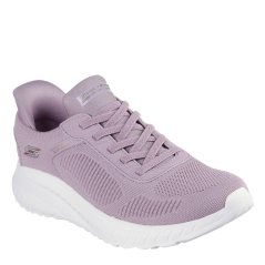 Skechers Women's Bobs Squad Chaos Current Muse Slip-On Trainers Lavender