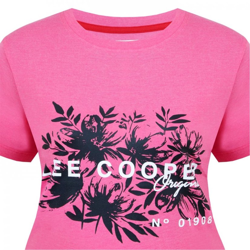 Lee Cooper Classic T Shirt Ladies Pink