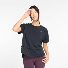 New Balance Drapey Jersey Oversized T-Shirt Black