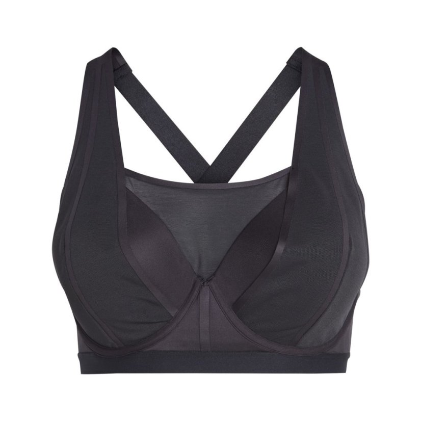 adidas Women's Collective Power Luxe High Support Medium Impact Sports Bra (Plus Size) Black