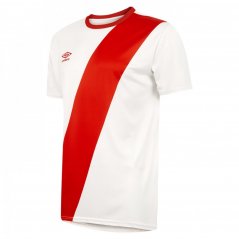 Umbro Junior Nazca Long Sleeve Football Jersey Verm/White