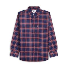 Lambretta Sleeve Check Shirt Navy/Red