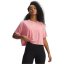 Under Armour Women's Rival Boxy T-Shirt Pink/White