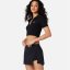 Slazenger Cropped Polo Top Black