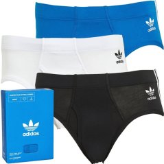 adidas Originals 3 Pack 3-Stripe Briefs Assorted