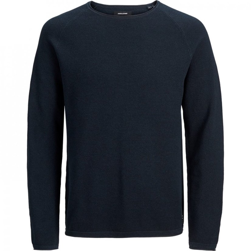 Jack and Jones Hill Crew Knit Sweatshirt Navy Blazer