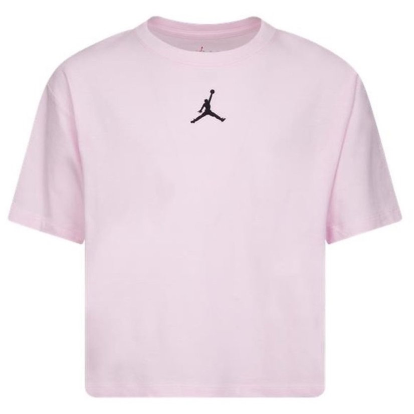 Air Jordan Jumpman Cropped T-Shirt Junior Girls Pink/Blk SL