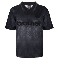 Score Draw Manchester City Retro Away Shirt 90 Mens Black/Black