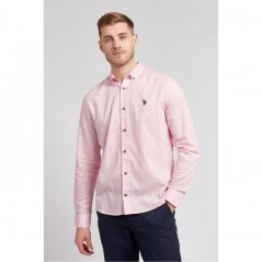 US Polo Assn Linen Shirt Orchid Pink