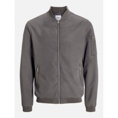 Jack and Jones Men's Rush Water-Resistant Long Sleeve Bomber Jacket Castlerock