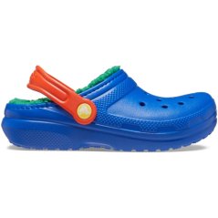 Crocs Classic Lined Clogs Juniors Blue Bolt/Multi