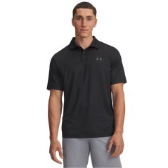 Under Armour Men's Printed Short-Sleeve Performance Polo Shirt Black