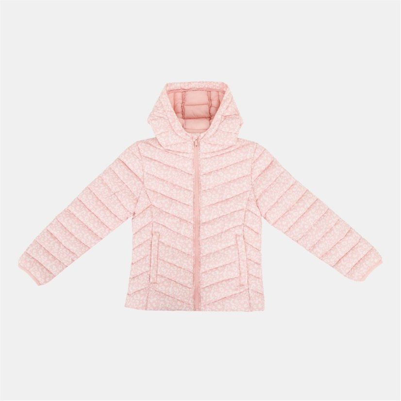 SoulCal Kids' Micro Bubble Long Sleeve Short Puffer Jacket Animal Mono
