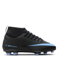 Nike Mercurial Superfly 10 Junior Firm Ground Football Boots Black/Blue