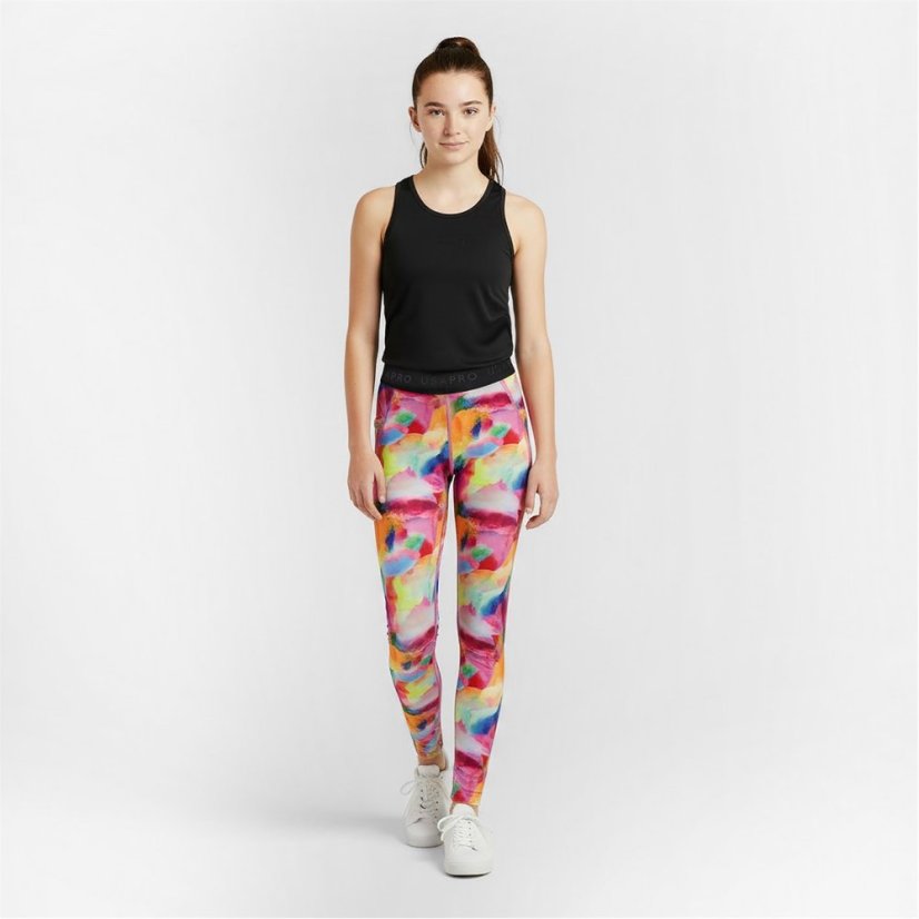 USA Pro USA Pro Training Tight Legging Girls Multi Brush